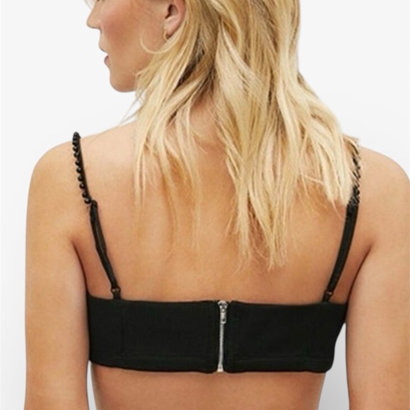 Nasty Gal Embellished Black Bralette/Crop - Picture 2 of 5